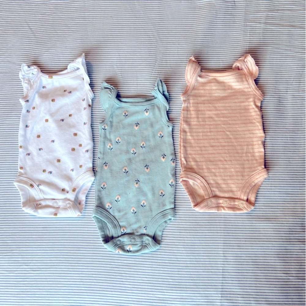 3 Piece Newborn Carter’s Child of Mine Onesie Set